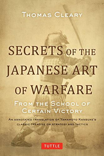 Book cover: “Secrets of the Japanese Art of Warfare” with a samurai image.