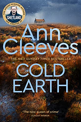Dark book cover with Shetland landscape or crime scene elements, possibly featuring police insignia.