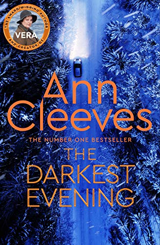 Book cover: snowy landscape, car headlights, and portrait of Vera Stanhope.