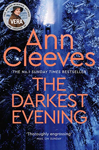 Book cover showing a car driving on a snowy road at night from above.