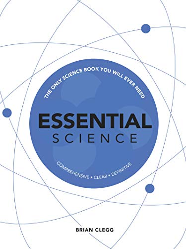 Blue book cover with white lines and text: "Essential Science" by Brian Clegg.