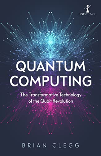 Book cover for "Quantum Computing" with abstract blue and pink network design.