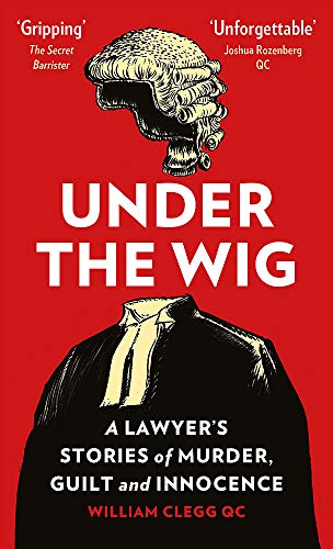 Book cover: red background, wig and barrister’s robes, title “Under the Wig.”