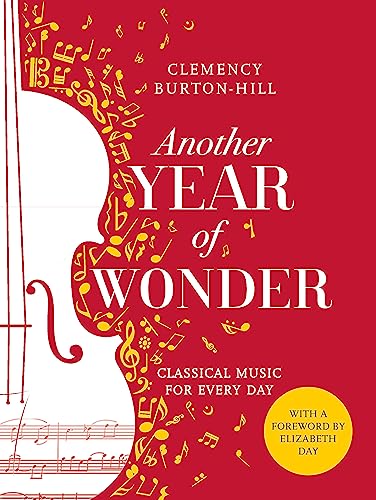 Red book cover with cello silhouette and musical notes.