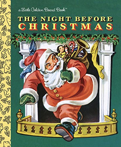 Cover of "The Night Before Christmas" Little Golden Book with Santa.