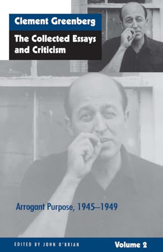 Book cover featuring Clement Greenberg, a portrait and text details.