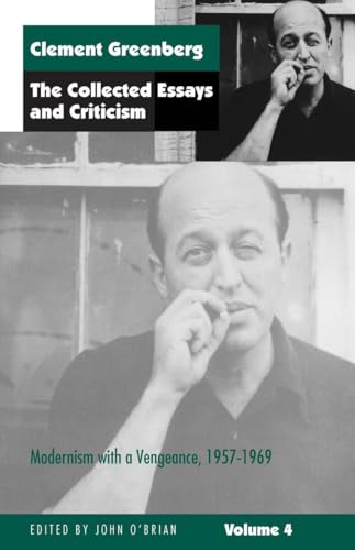 Book cover featuring portrait of Clement Greenberg, art critic.