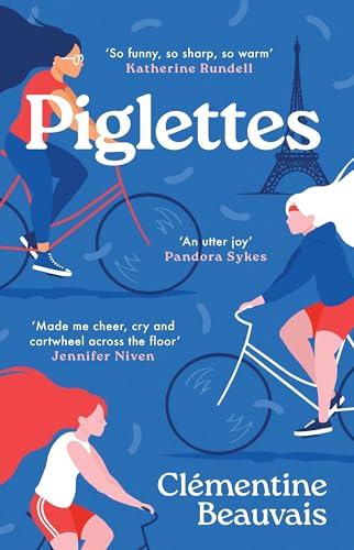 Book cover illustration of three women riding bicycles with the Eiffel Tower in background.