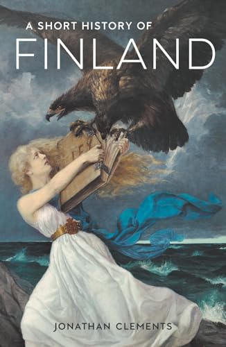 Book cover showing a woman in a white dress holding a book beneath an eagle.
