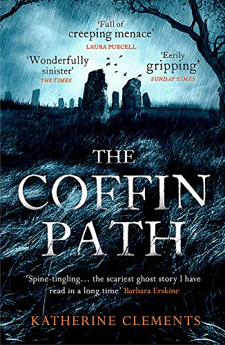 Book cover: graveyard with standing stones under a stormy, dark sky.
