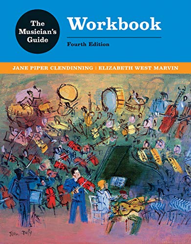 Music theory workbook cover with painted orchestra scene and text.