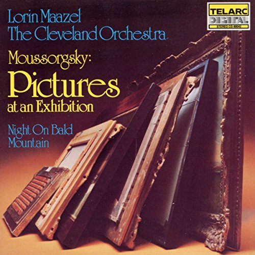 CD cover for Mussorgsky’s “Pictures at an Exhibition” by Maazel and the Cleveland Orchestra.
