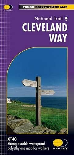 Purple map cover for the Cleveland Way National Trail, showing coastal scenery.