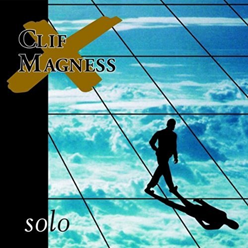 Album cover for Clif Magness' "Solo" featuring a silhouetted figure.