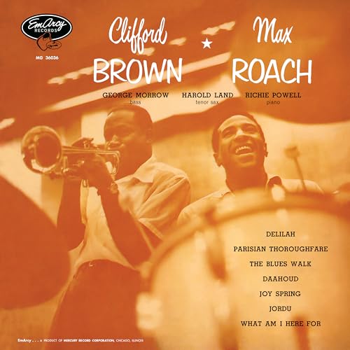 Vintage record album cover featuring jazz musicians Clifford Brown and Max Roach.