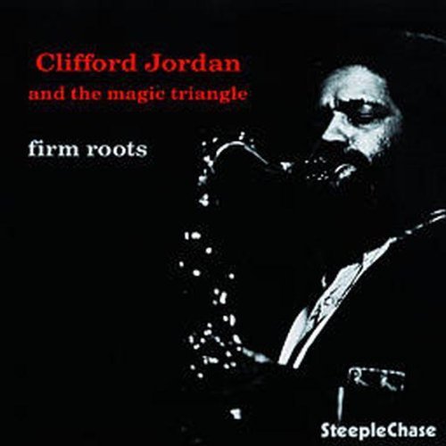 Black and white portrait of saxophonist Clifford Jordan, album cover.