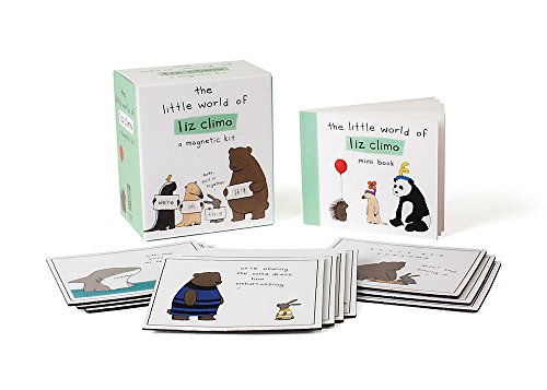 Liz Climo magnetic kit with box, mini book, and illustrated cards.