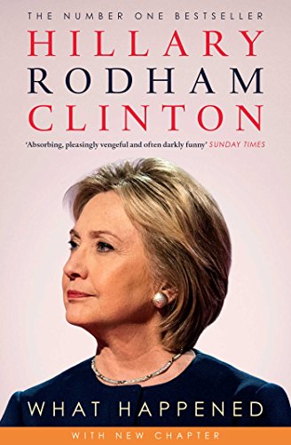 Book cover: "What Happened" by Hillary Rodham Clinton, portrait of Clinton.