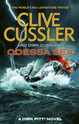 Book cover: "Odessa Sea" by Clive Cussler, featuring a crashing airplane.
