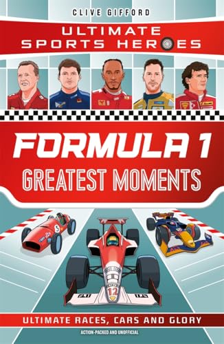 Book cover featuring Formula 1 drivers and racing cars.