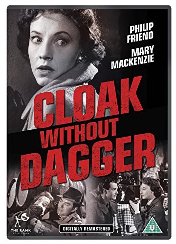 DVD cover for "Cloak Without Dagger" with a black-and-white image and red title.