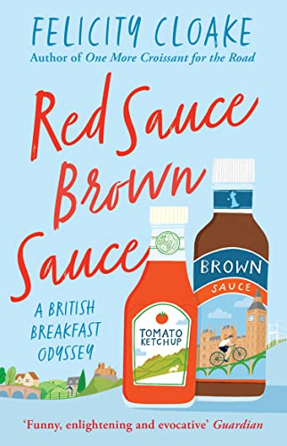 Book cover featuring ketchup and brown sauce bottles with a British landscape.