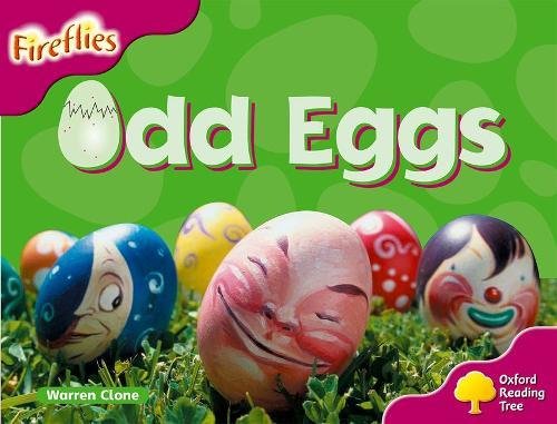 Book cover with colorful, illustrated eggs in green grass.
