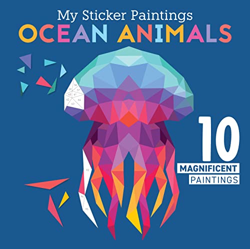 Book cover featuring a colorful, geometric jellyfish and the text "Ocean Animals.