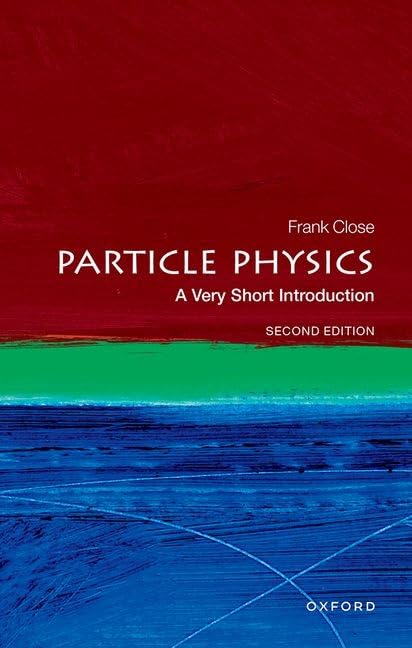 Book cover for Particle Physics: A Very Short Introduction with red, green, and blue.
