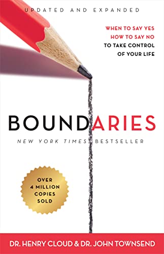Book cover: "Boundaries" with a red pencil drawing a line.