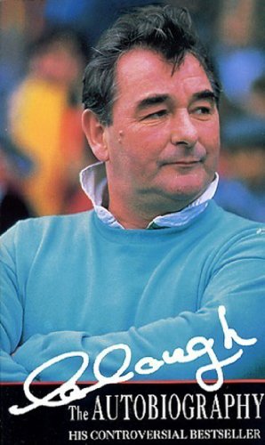 Book cover featuring Brian Clough in a blue sweater with his signature in white.