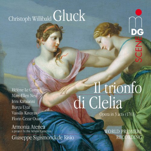 CD cover: two women in classical robes, opera title "Il trionfo di Clelia".