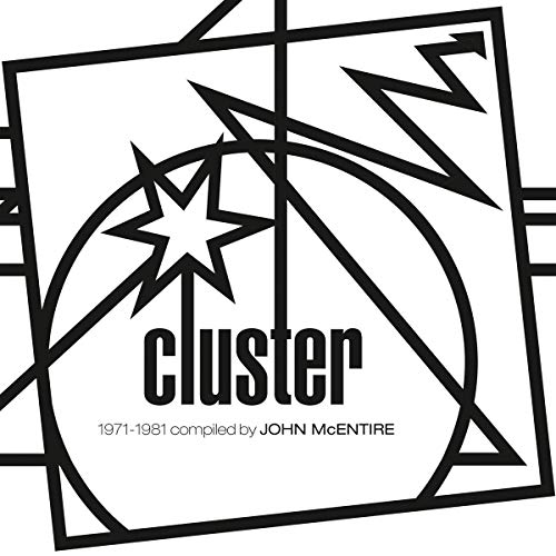 CD cover for Cluster’s “Kollektion 06 :1971-1981” with abstract black and white design.