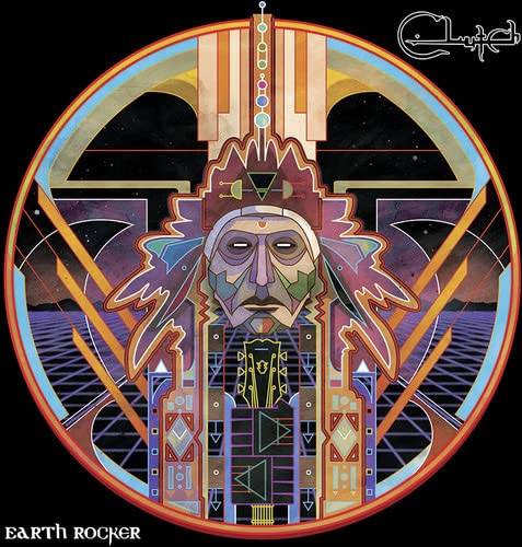 Clutch “Earth Rocker” vinyl album cover: stylized Native American face.