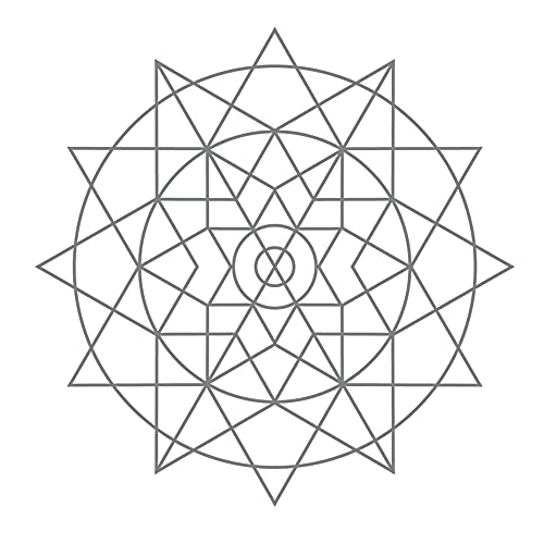 Geometric starburst design in gray lines, likely album artwork.