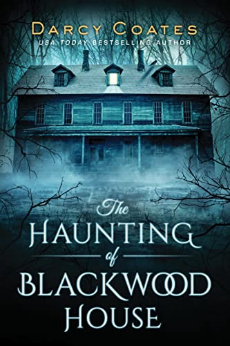 A dark, foggy house stands in a forest under a full moon.