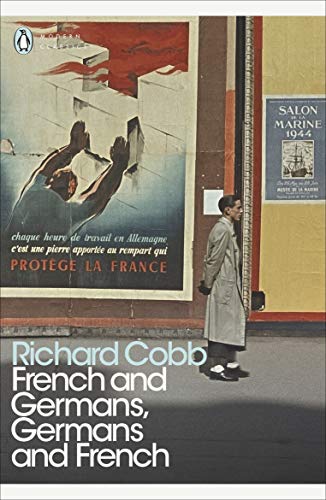 Book cover depicting a man walking past posters from both World Wars.