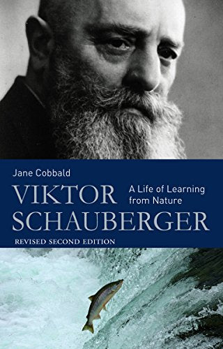 Book cover featuring Viktor Schauberger, a bearded man, with a fish image.