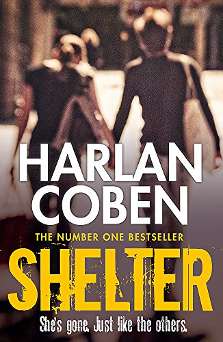 Book cover for "Shelter" by Harlan Coben, featuring silhouetted figures.