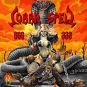 Album cover art featuring a blonde woman with a giant cobra against orange skies.