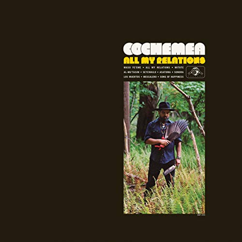 Cochemea’s “All My Relations” vinyl album cover with a man in a forest.