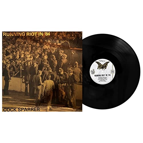 Cock Sparrer album cover and vinyl record with a butterfly label.