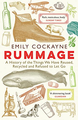 Book cover featuring vintage illustrations of objects and animals, titled "Rummage".