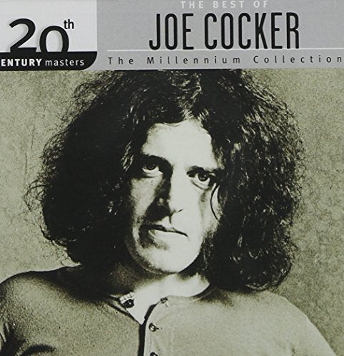 Joe Cocker album cover, black and white portrait of the singer.