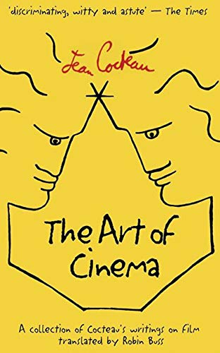 Yellow book cover with two faces and title “The Art of Cinema.”