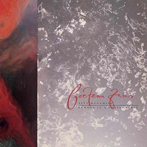 Cocteau Twins vinyl record cover with abstract red and grey textures.