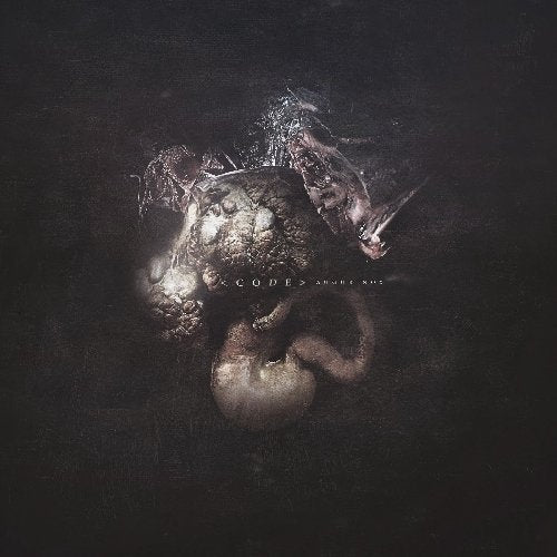 Dark, textured album cover with organic, distorted humanoid forms.