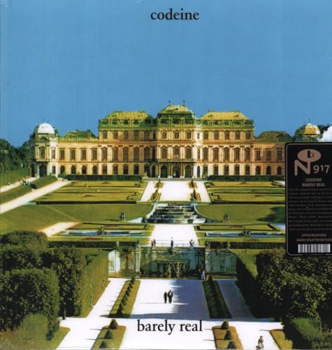 Album cover for Codeine’s “Barely Real” featuring a baroque palace and gardens.