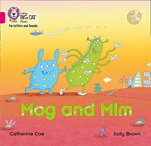Book cover with two blue and green monsters dancing on a red landscape.