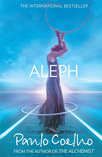 Book cover for "Aleph" by Paulo Coelho, featuring a woman with hoops.